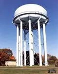Cellular antennas on water tower