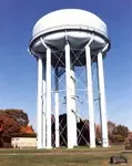 Cellular antennas on water tower